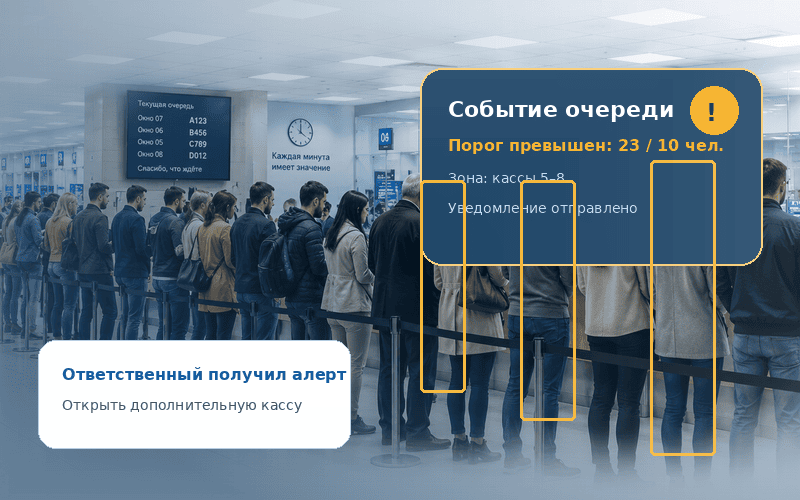 Формирование события очереди